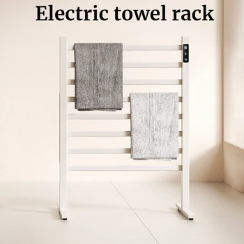 ราวแขวนผ้าเช็ดตัวไฟฟ้า อลูมิเนียม สำหรับห้องน้ำ ควบคุมแบบสัมผัส ดิจิตอล ถอดออกได้ อุปกรณ์ทำความร้อนผ้าเช็ดตัว อุปกรณ์เสริมในห้องน้ำ 2