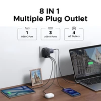 UGREEN Outlet Extender 20W Power Strip 4 AC Outlets 3 USB-A 1 USB-C Wall Charger for Home Office Travel 1875W 15A 125V - Image 5