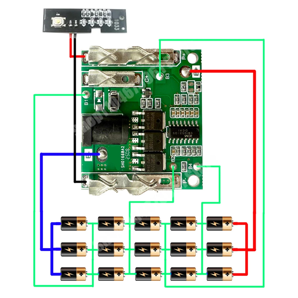 전동 공구 리튬 배터리 PCB 충전 보호 회로 기판 BMS Makita Lomvum Zhipu Hongsong 21V 배터리 용 원본 없음