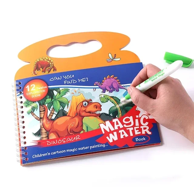 Magical Water Painting Book Toddler Early Education Toys Reusable Magic Drawing Coloring Book for Kids Children Montessori Toys 4