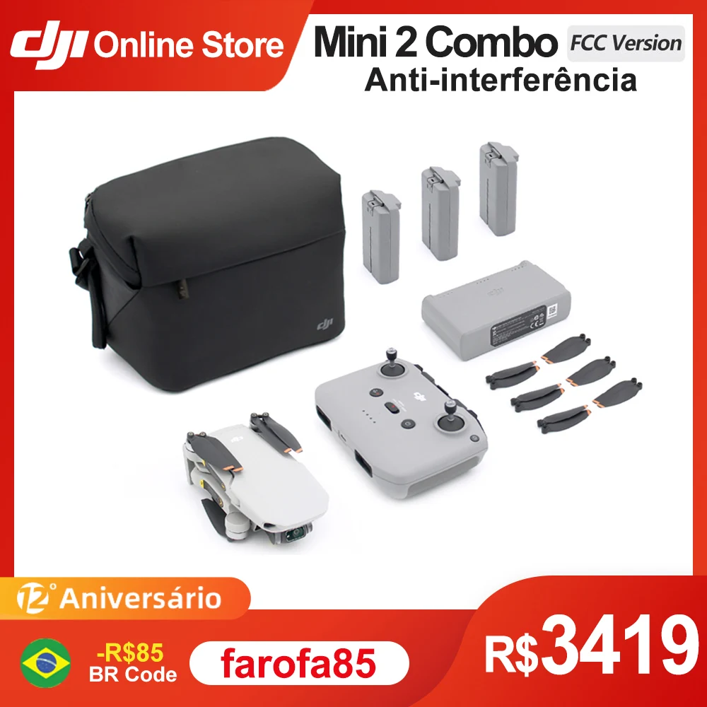 Дрон DJI Mini 2 Fly More Combo и стандартный набор с 4K камерой видео на расстоянии 10 км