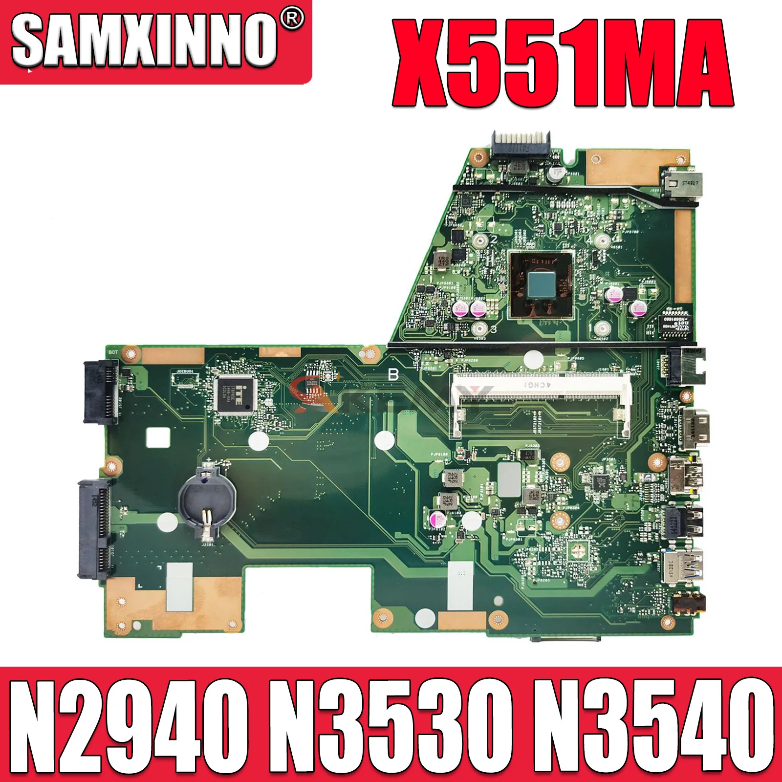 

X551MA N2815 N2830M N2930 N2940 N3530 N3540 CPU Notebook mainboard for ASUS F551MA X551MA R512MA Laptop Motherboard