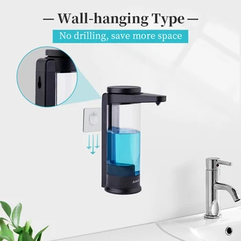 AIKE Automatic Liquid Soap Dispenser For Hands Washing Kitchen Liquid Soap Dispenser Chargeable USB Smart Dispenser For Soap 2