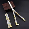 New Animation Game Genshin Impact Butterfly Knife Toy Unsharped Metal Weapon Wolf's Last Road Stick Cyno Weapon Model Gift 3
