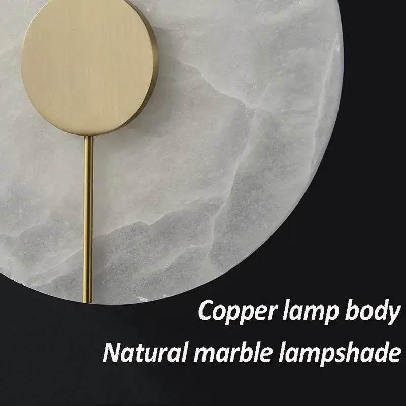 Lumind marble wall lamp Light luxury copper wall lamp high-grade atmosphere bedroom bedside hotel corridor light