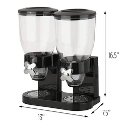 Versatile Dual - Control Kitchen Food Storage Dispenser (Double cup)