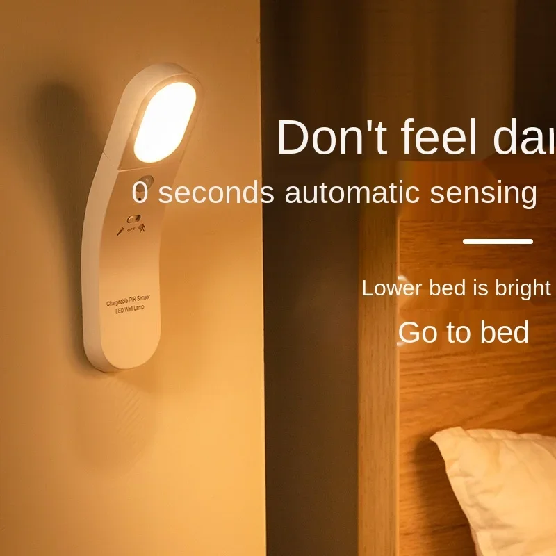 

Usb Rechargeable Cabinet Light Human Body Induction Living Room Corridor Wall Light Bedside Night Feeding Light Night