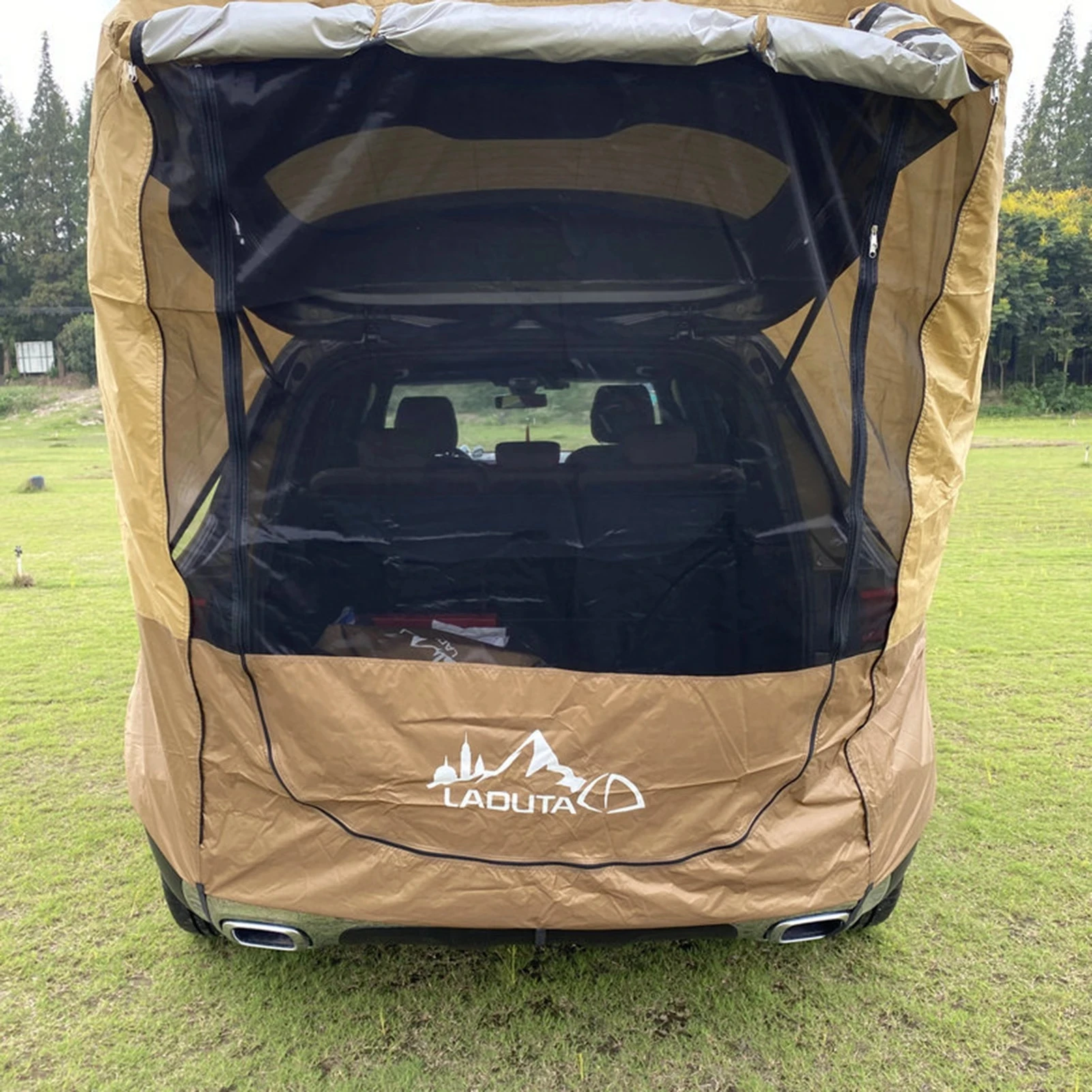Car Trunk Tent Auto Awning Waterproof SUV Car Tail Tent Portable Trunk Awning For Camping Self-driving Travel Without Iron Pipe