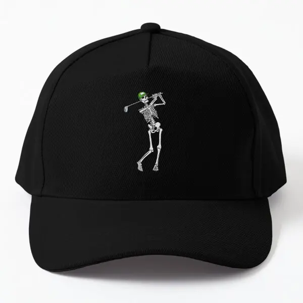 

Golf Funny Golfing Skeleton Golfer Hallo Baseball Cap Hat Snapback Fish Summer Boys Black Sun Casquette Printed Czapka Mens