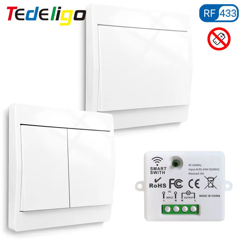 Interruttore Wireless Con Batteria - Controllo Luce Senza Fili, Portata 50m - Foto 12