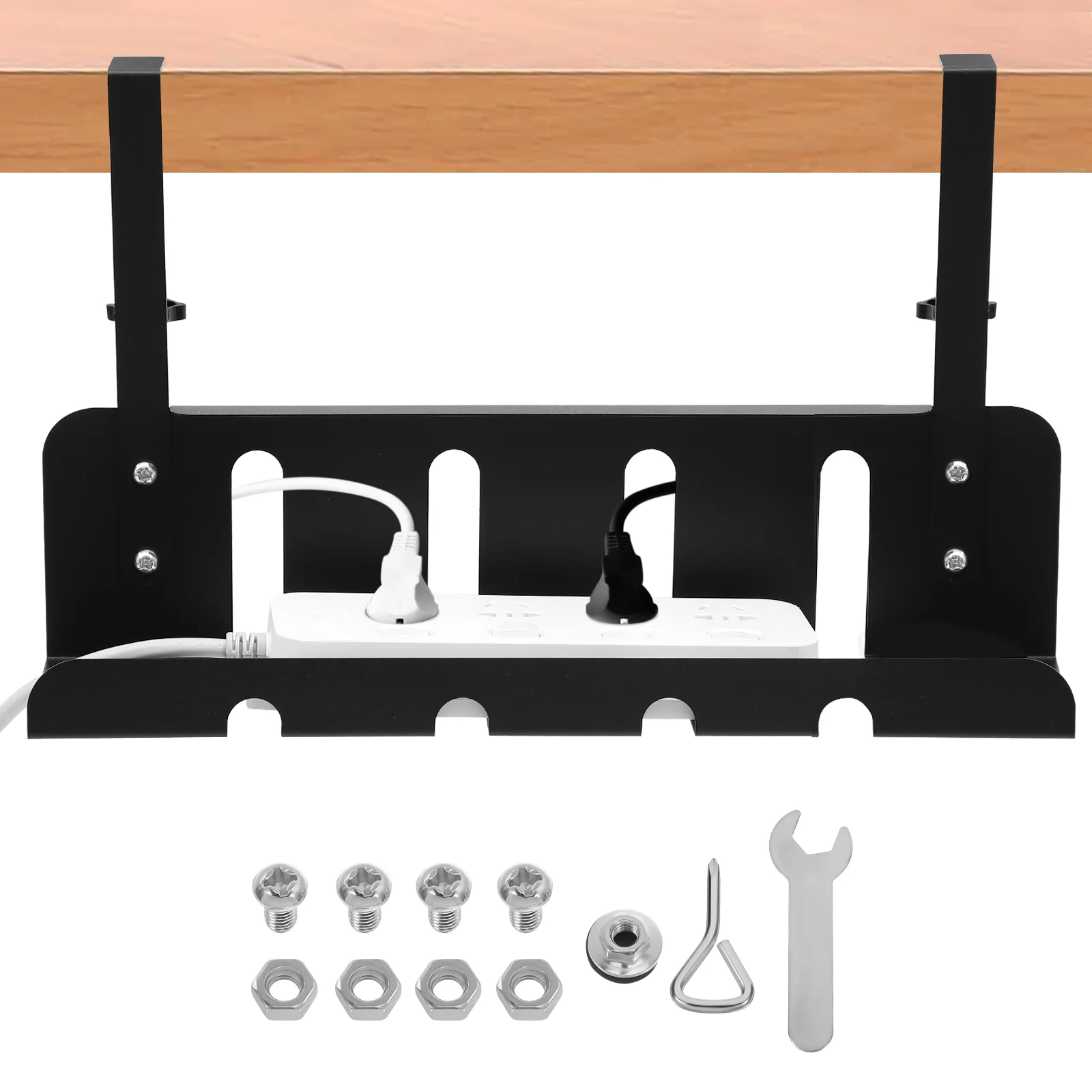 

Wire Management Tray Cable Organizer Under Desk Cord For Clamp On Attachable Drawer