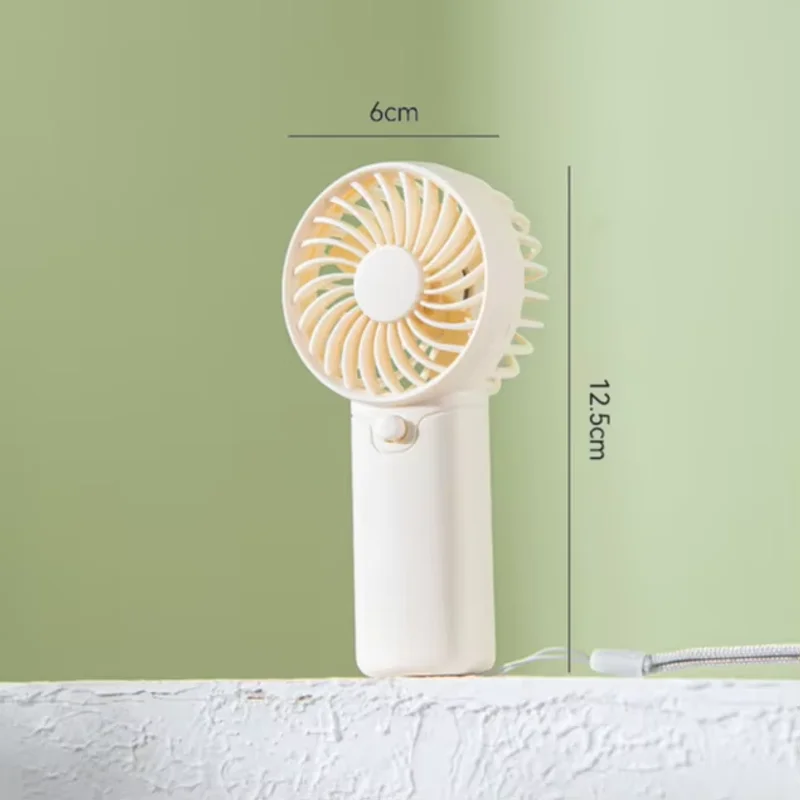 Portable Handheld Fan with Detachable Battery and Hanging Rope - Ideal for Desktop and Outdoor Use