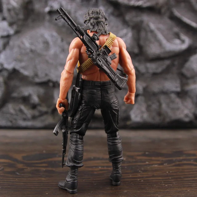 Figurine classique du film First Blood Ron Kim John J.R Rambo 17,8 cm  Soldat des forces spéciales Avenger Sylvester Film Toys Model Doll Model :  : Jouets