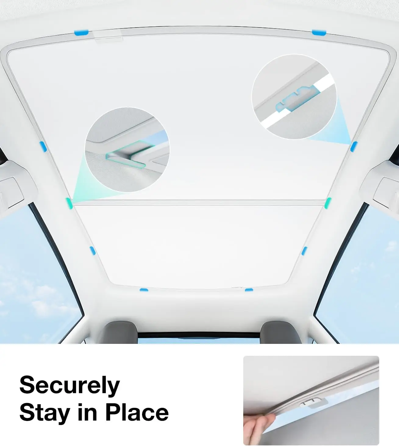 Ywooon voor Tesla Model Y Zonnescherm Dak Zonnedak Schaduw Upgrade [Superieur Anti-UV & Sag-Free] IJskristal Warmte-isolatie Glas Dak Zonnescherm voor Tesla Y 2020-2024 Accessoires, Beige