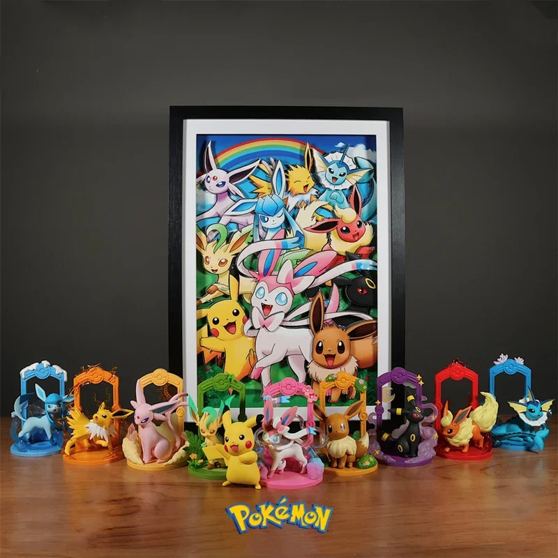 

Модель семьи Pokemon Eevee, японское аниме, периферийные детские игрушки, сильвеон, вейпорон, Flareon, зеркаон, кавайный подарок на день рождения