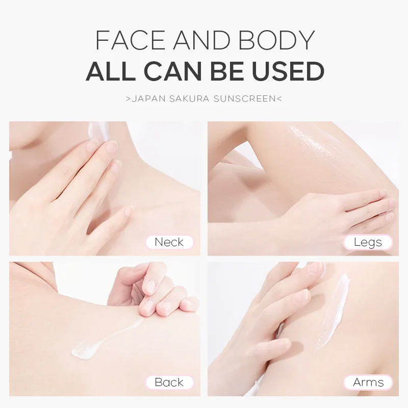 SPF50 Sakura Sunscreen Face & Body Sunscreen Moisturizing Water Resistant Skin Sun Protection Sun Blocker Isolation Lotion
