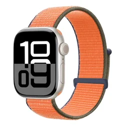 Nylon Loop Strap Bracelet for Smartwatch - Vibrant and Durable Design (69 orange)