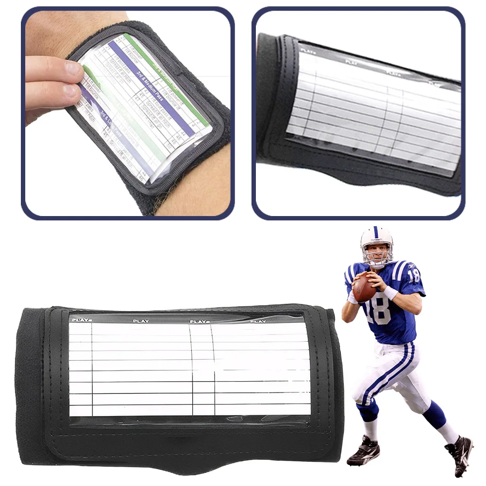 Football Play Wristbands Wrist Coach QB Wristband Quarterback Playbook Wristband for Football Baseball Softball for Signs