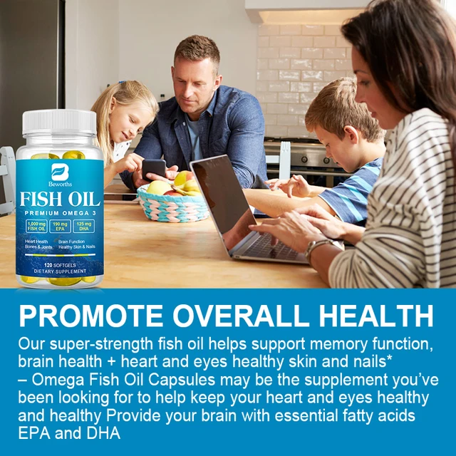 867-78e2cf.jpg BEWORTHS Omega-3 Fish Oil Supplement High in EPA + DHA for Heart, Brain and Immune Support Nutrition Dietary Supplement