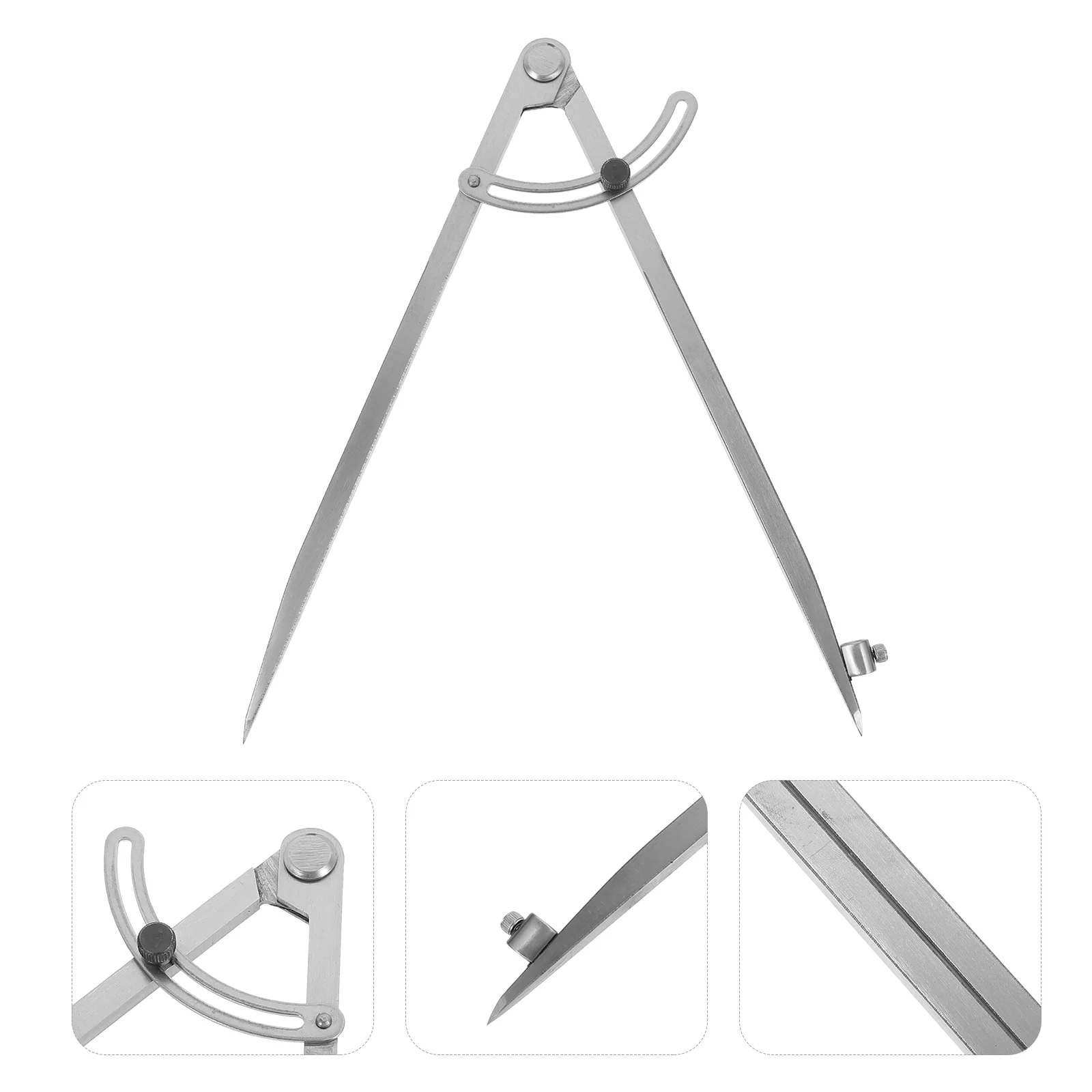 나침반 조정 가능한 간격 날개 분할기, 완전히 광택 휴대용 나침반 페인팅 도구, 수학 기하학 나침반 학생