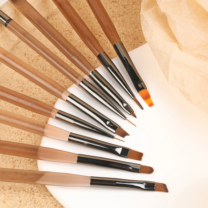 

Acrylic Handle Gradient Blooming Effect Nail UV Gel Liner Brush Drawing Pen Painting Stripes Flower Manicure Nail Art Tools