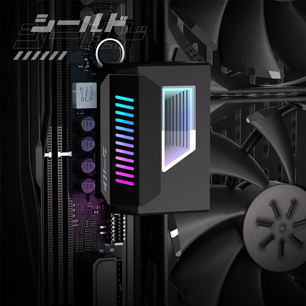 ATX 24 Pin To 180 Degree Power Plug Adapter with Infinity Mirror ARGB Light Female To Male Power Adapter 24-Pin Angle Adapter