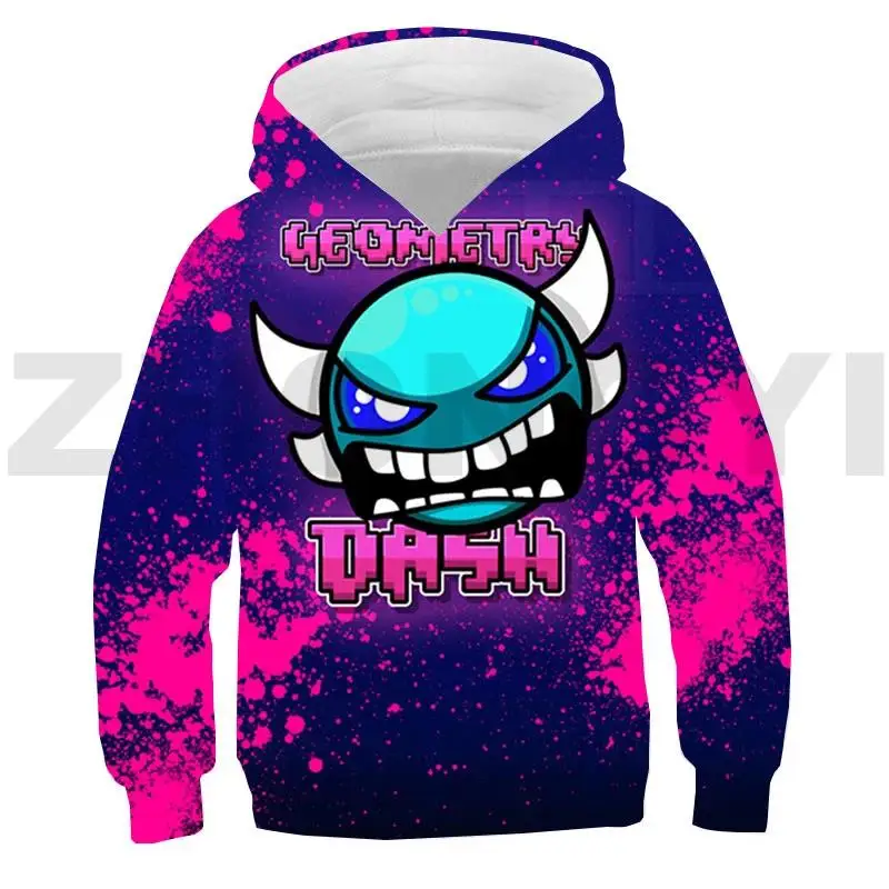 Heißes Spiel 3d Anime Geometrie Dash Hoodie Teenager übergroße Pullover Streetwear Kinderspiel zeug Sweatshirt Männer Kleidung – Detail 18