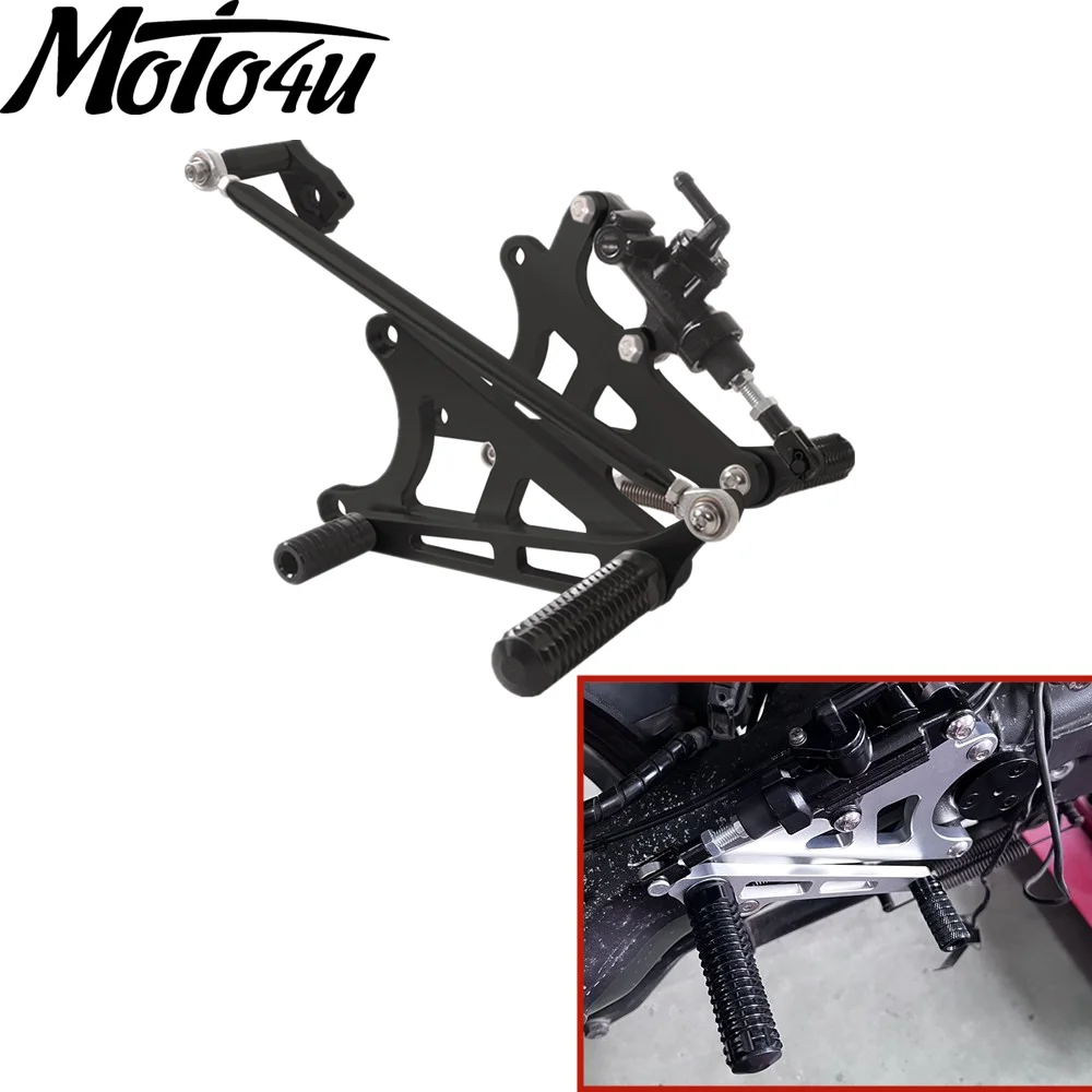 Cafe-Racer-Motorcycle-Aluminum-Footpeg-Rearset-Footrest-Rear-Set-Foot ...
