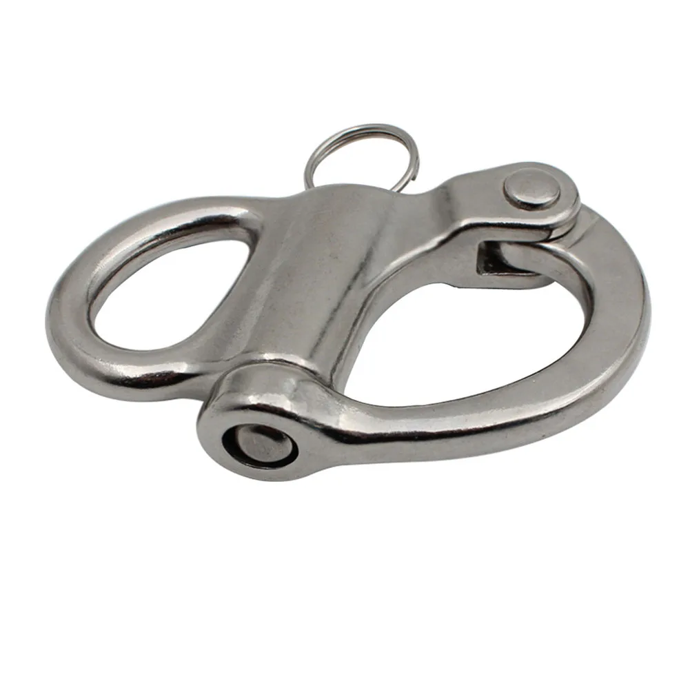 

Parts Shackle Eye Fittings Hook Marine Replacement Silver Snap Stainless Steel Swivel 52mm Accessories Brand New