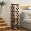 Bamboo Shoe Rack Multi Layer Simplicity Telescopic Shoe Rack No Installation Required Foldable Not Occupying Space Storage Rack 2