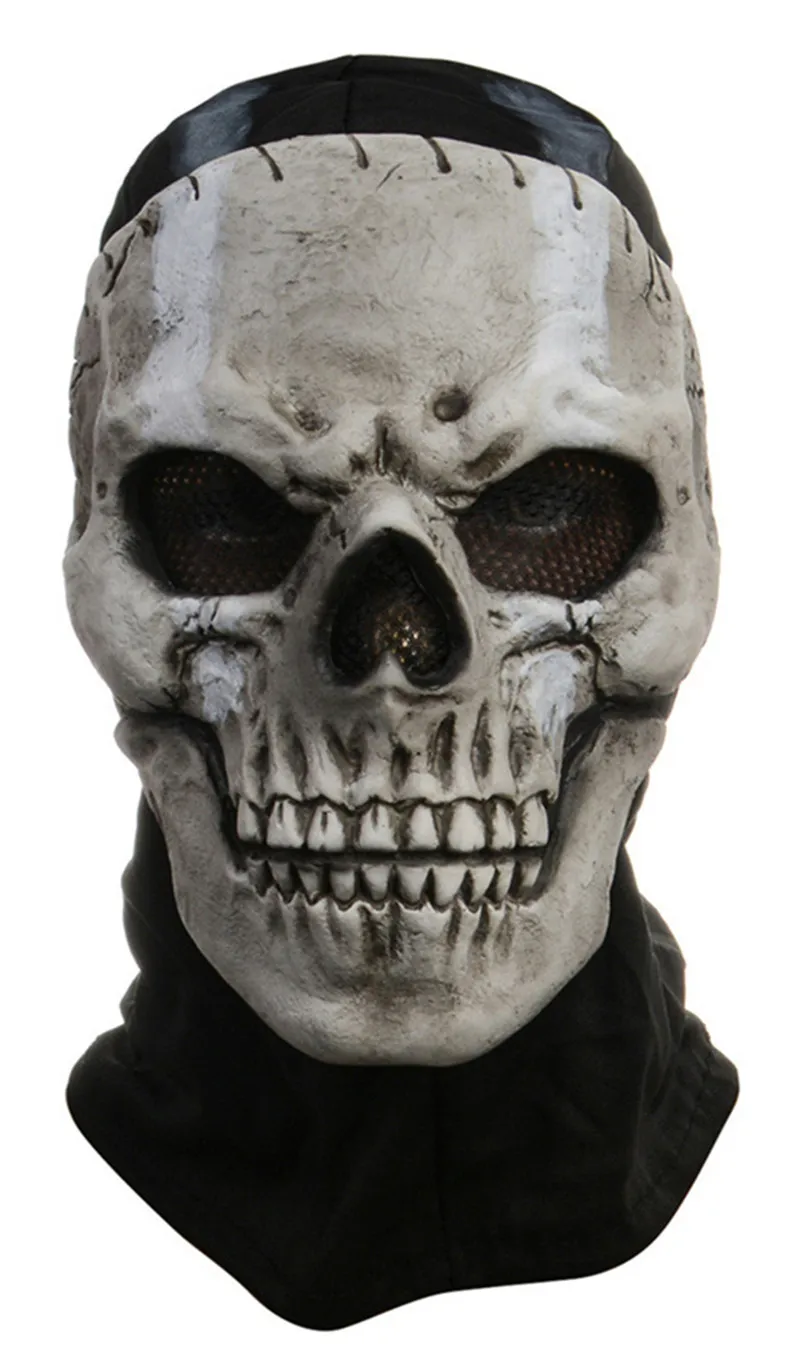 Call Of Duty Ghost Mask Skull Full Face Mask Mw2 Cosplay Costume Maschera Per Lo Sport Halloween Cosplay Spedizione Gratuita