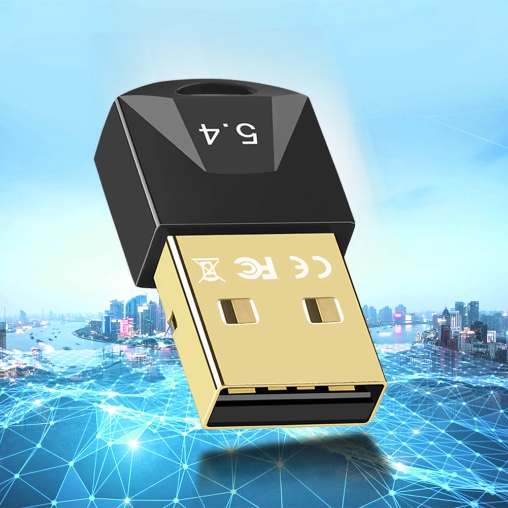 USB 블루투스 호환 5.4 어댑터 드라이버 프리, 스피커 마우스 키보드 음악 오디오 송신기용, 윈도우 11, 10/8.1 지원