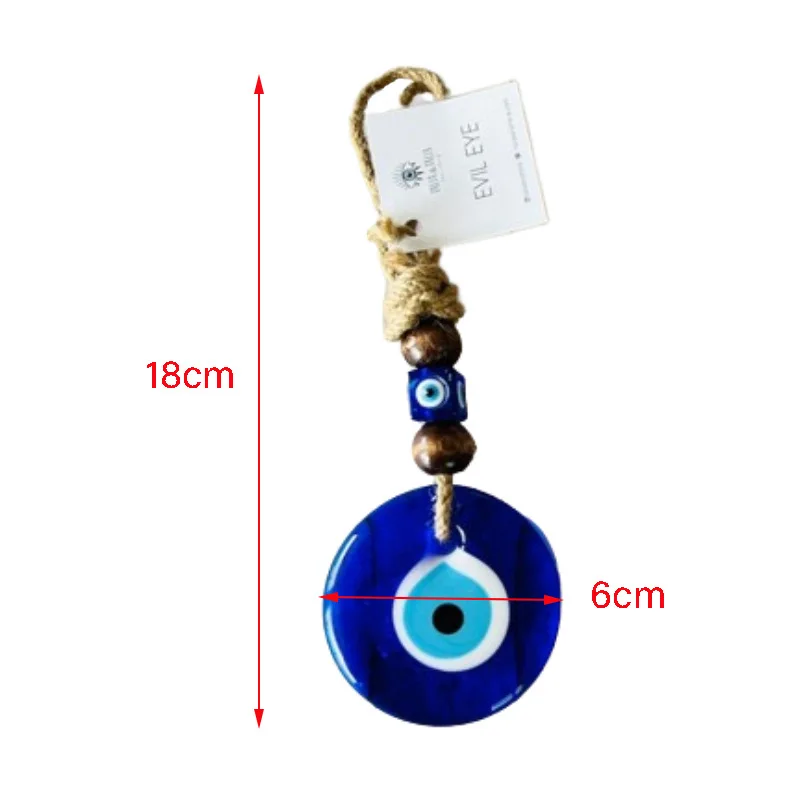 Evil Eye Wall Hanging Nazar House Protection Macrame Decor Rearview Mirror Pendant Lucky Eye Glass Evil Eye Gifts Turkish Eyes 6