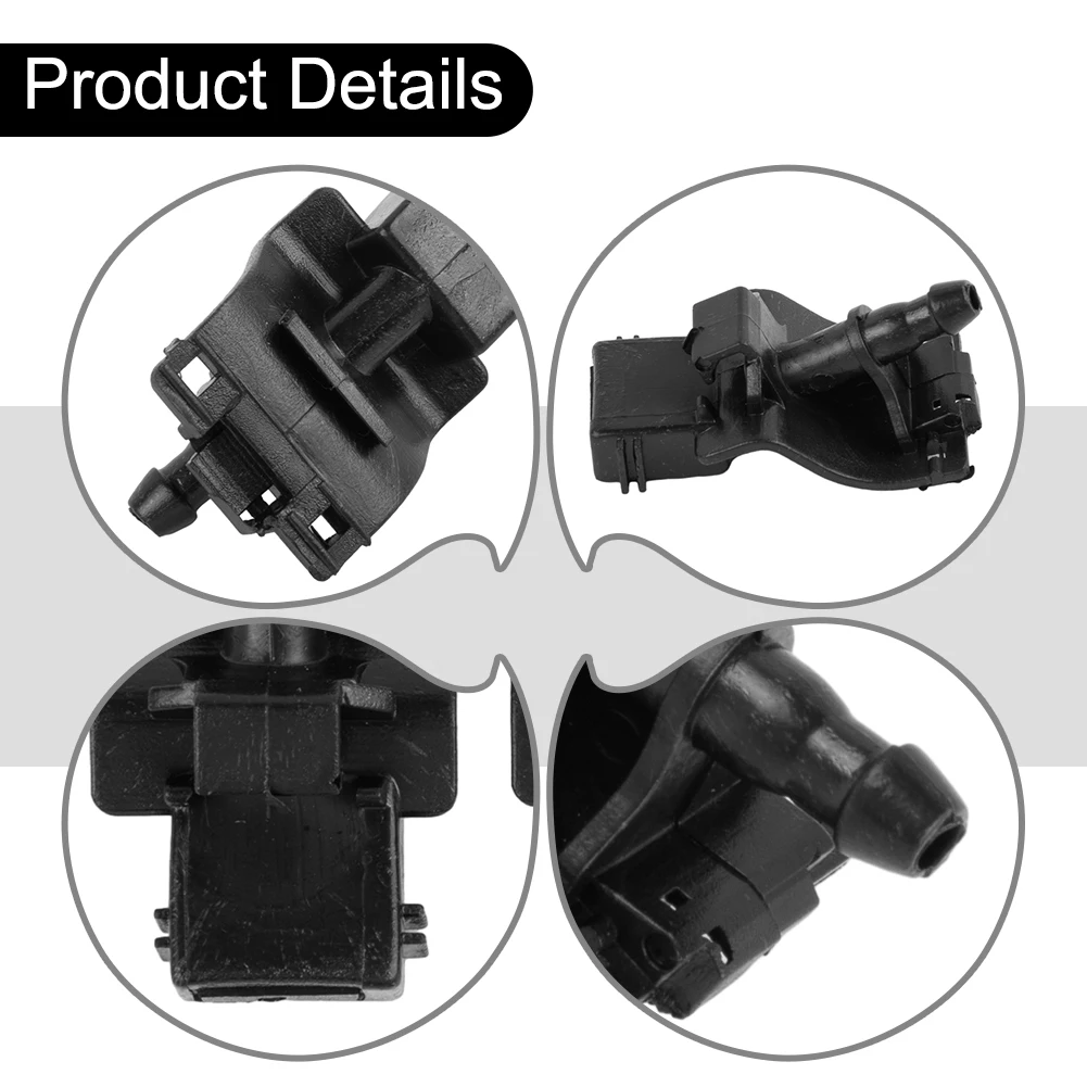 

Windshield Washer Nozzle Car Windshield Water 48x24x27mm Accessories Black For Corolla Altis Jet Pair Fit Parts Replacement