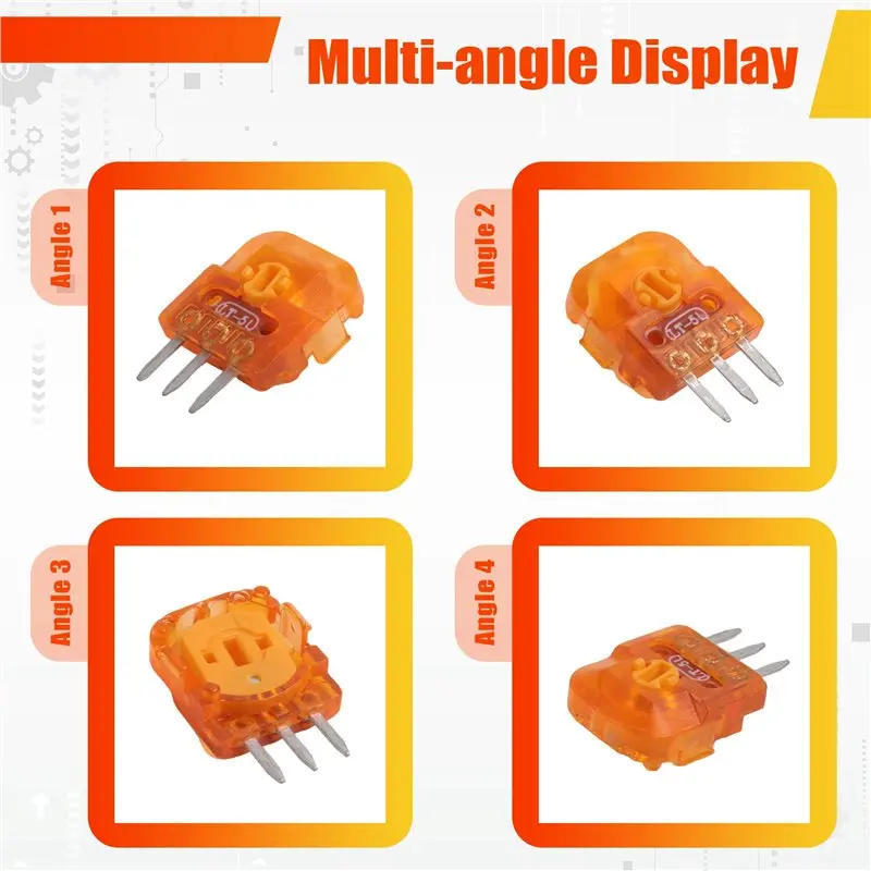 A77P-2Pcs 새로운 TMR 홀 효과 조이스틱 컨트롤러용 3D 아날로그 조이스틱 센서 모듈 홀 썸스틱