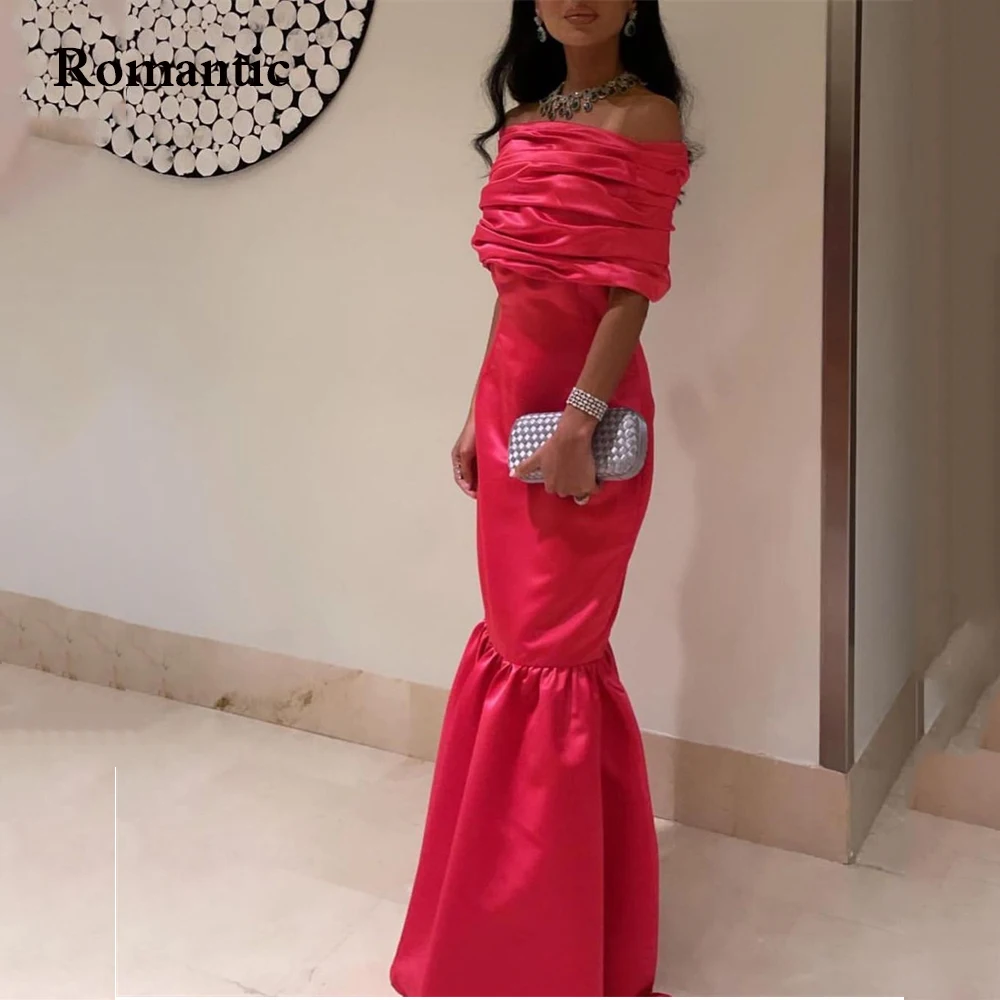 

Romantic Evening Dress Off The Shouder A Line For Birthday Trumpet Floor Length Long Party Gowns For Special Occasion Plus Size