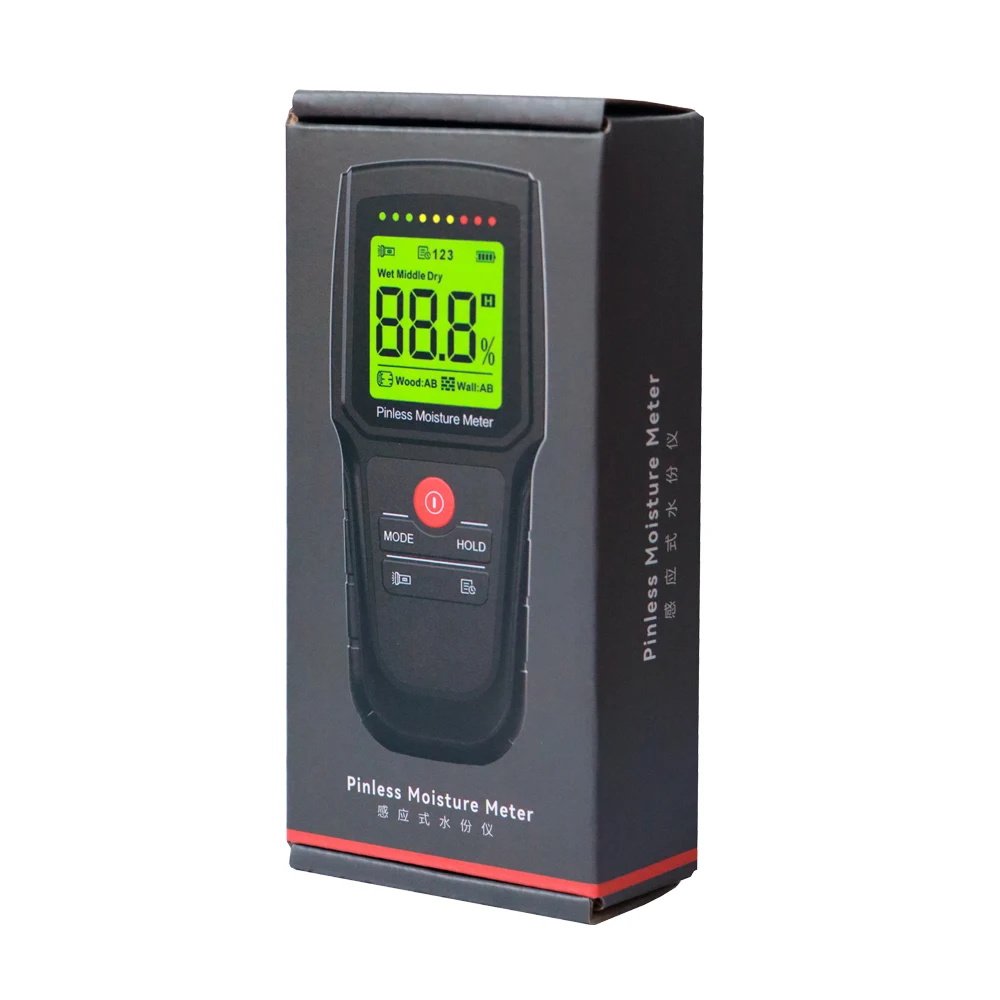Wood Moisture Meter M80 Pinless Hygrometer Digital LCD Moisture Meter for Wood / Humidity Meter for Concrete Building Wall Timber Damp Detector