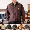 J01-0002 Big Size 15oz High Quality Cotton Canvas Jacket Casual Stylish washed Coat 3