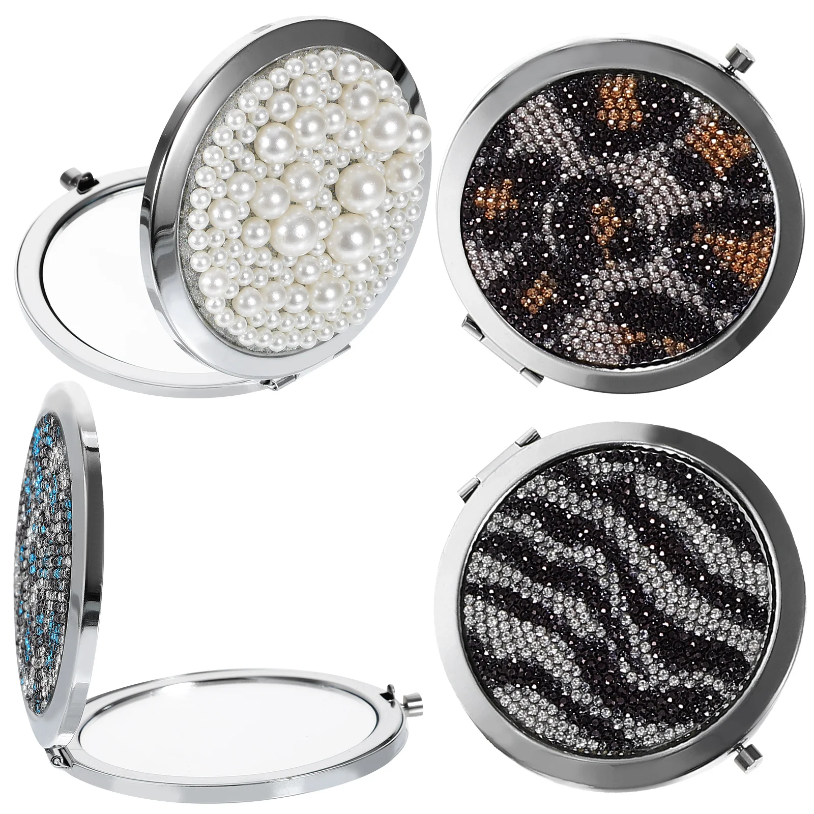 

4 Pcs Mirror for Makeup Purse Mini Compact Bridal Pocket Vintage Bride