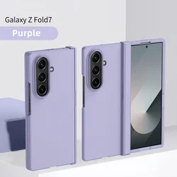 Ultra Thin 3 - Piece Matte Fold Hard Case - Candy Color Protection Back Cover for Galaxy Z Fold 8 (Purple)