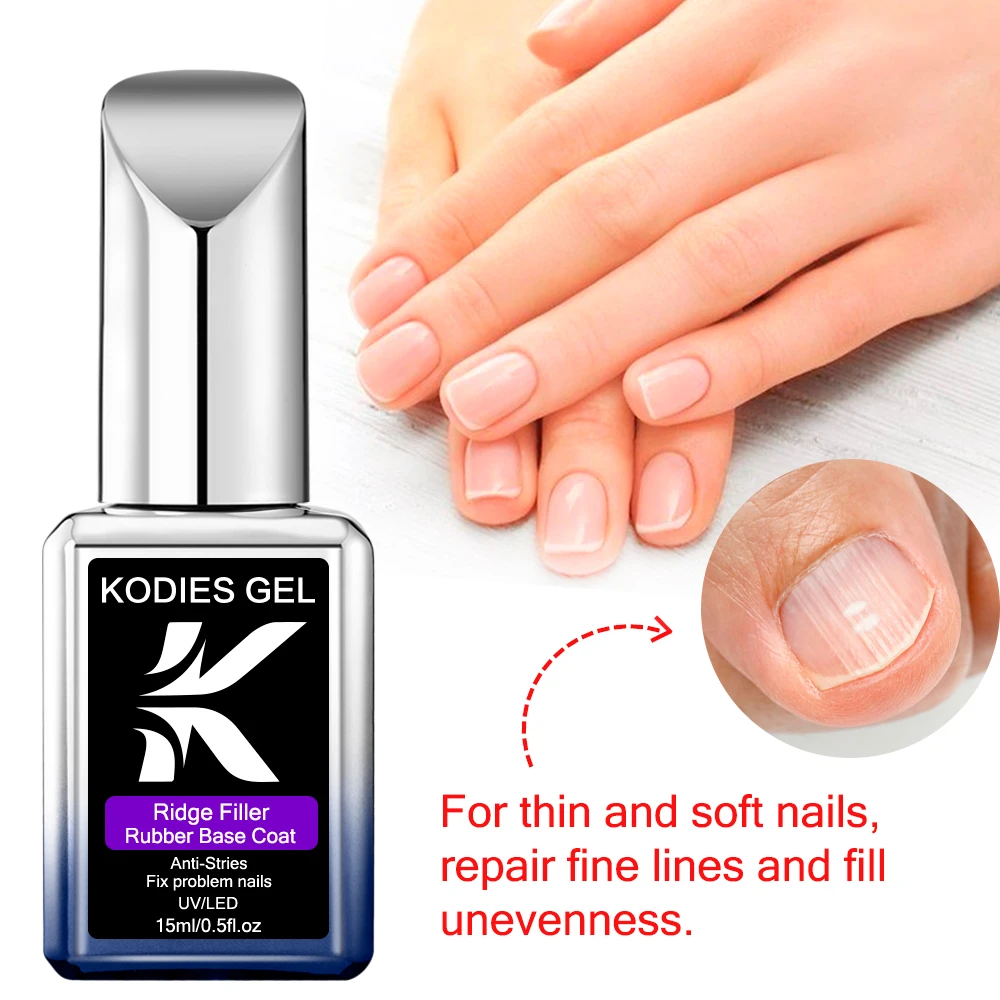 Kodies Gel Nok Filler Base Coat Uv Gel Nagellak Sterke Reparatie Versterking Gel Lijm Semi Permanente Versterker Nagelbenodigdheden