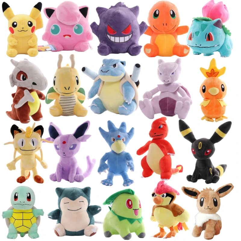 

Плюшевые игрушки TAKARA TOMY серии Pokemon, 16-25 см, Пикачу, чармандер, Eevee, классический мультяшный аниме, мягкая кукла для детей, подарок