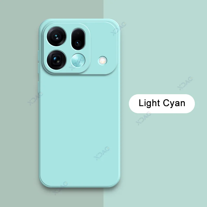 Luxury Dual Layer Soft Square Liquid Silicone Cellphone Case with Ultra Lens Protection