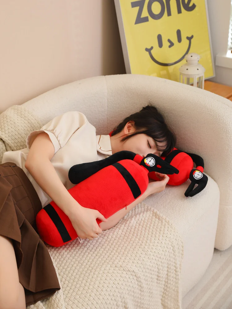49cm Stuffed Fire Extinguisher Plush Pillow Stuffed Emergency Rescue Firefighter Boys Gift 5