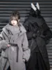 Man Women Couples Parkas Irregular High Neck Long Over The Knee Men's And Women's Winter Windproof Cotton Coat Warm Hooded 5