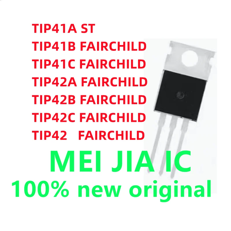 50PCS-TIP41A-TIP42A-TIP41B-TIP42B-TIP41C-TIP42C-TIP42-TO-220-100-new ...