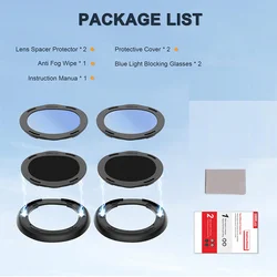 Meta Quest 3 Lens Protection Kit with Anti - Fog and Blue Light Blocking Accessories (1 set)