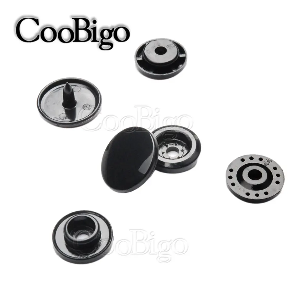 T3 T5 T8 Plastic Snap Buttons Press Fasteners Installer Plier Tool Kit Sewing Accessory Round 4 In 1 Black White 10mm 12mm 14mm 3