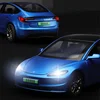 1:32 2024 TESLA Model 3 Alloy Car Model Diecast Metal Car Vehicles Model High Simulation Sound Light Collection Childrens Gift 2