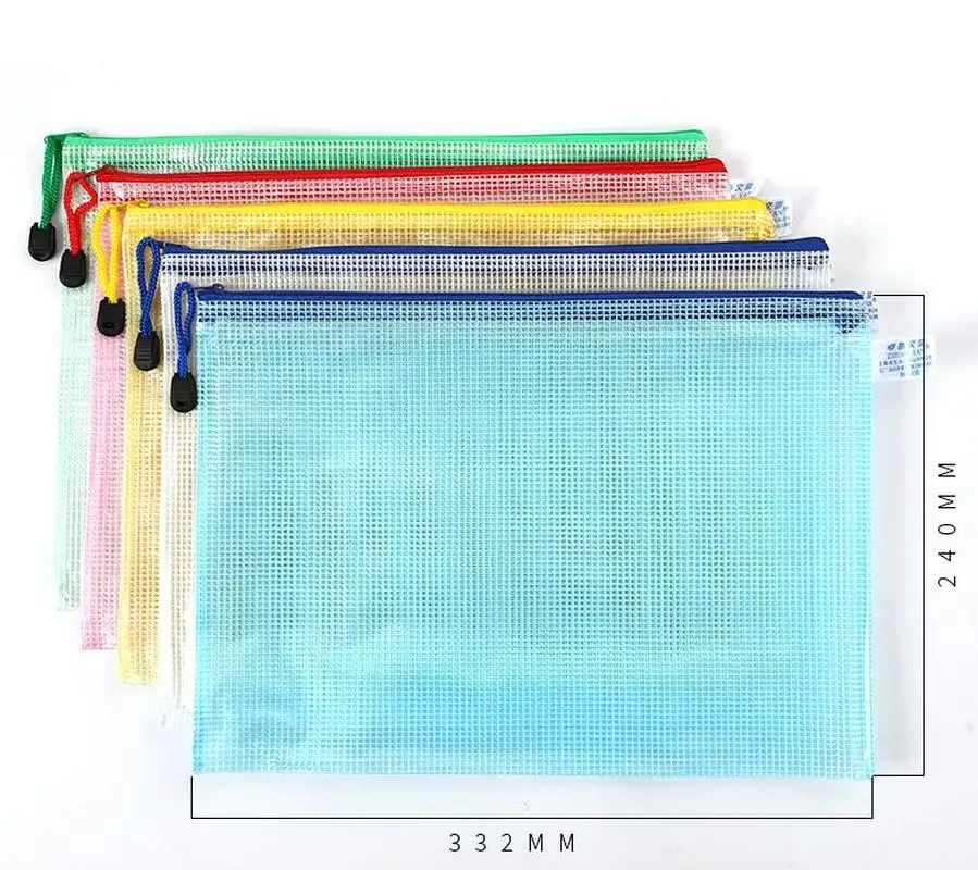 1 Pc Waterproof Zip Bag A3 A4 A5 A6 Transparent Document Bag Pen Filing Products Pocket Folder Office School Supply